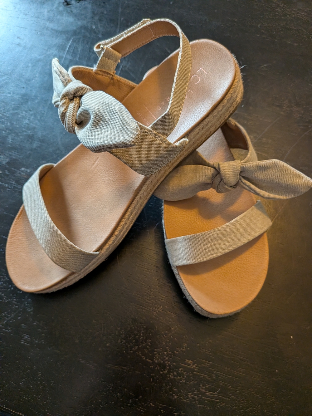 Women’s Beige Bow Strap Espadrille Sandals